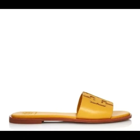 ⬇️PRICE DROP ⬇️ •Tory Burch - Yellow Flat Ines Sandals - 7.5 M - Picture 3 of 7